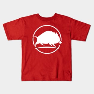 White Wild Boar or Wild Hog or Wild Pig Kids T-Shirt